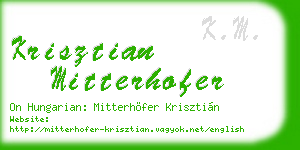 krisztian mitterhofer business card